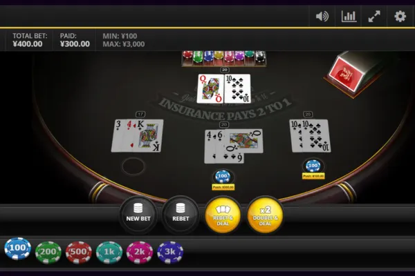 レッドタイガーズブラックジャック